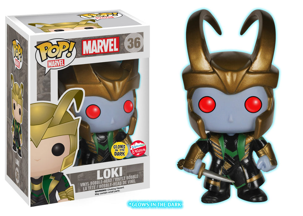 Funko POP! Marvel:  Loki (Fugitive)(GiTD)(Damaged Box) #36