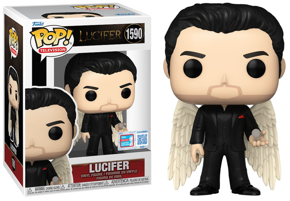 Funko POP! Television: Lucifer [with Angel Wings] (2024 NYCC/Shared)(Damaged Box) #1590