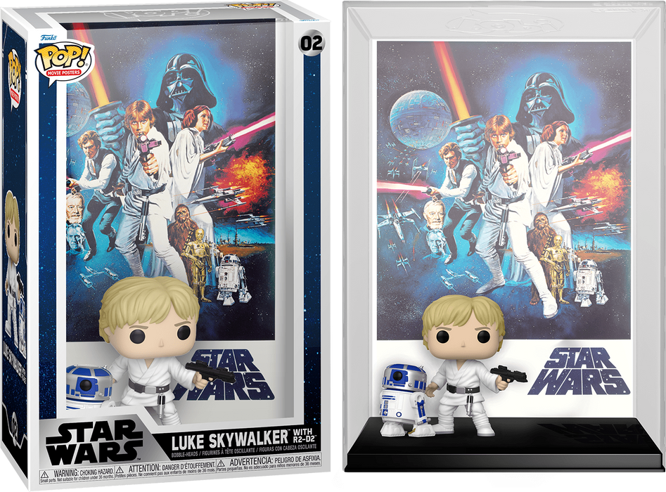 Funko POP! Movie Posters: Star Wars A New Hope - Luke Skywalker w/ R2-D2 (Damaged Box) #02