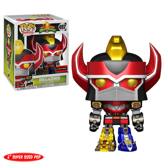 Funko POP! Television: Power Rangers - Megazord (AAA Anime)(Metallic)(Damaged Box) #497