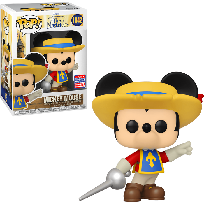 Funko POP! Disney: The Three Musketeers - Mickey Mouse (2021 Virtual Funkon)(Damaged Box) #1042