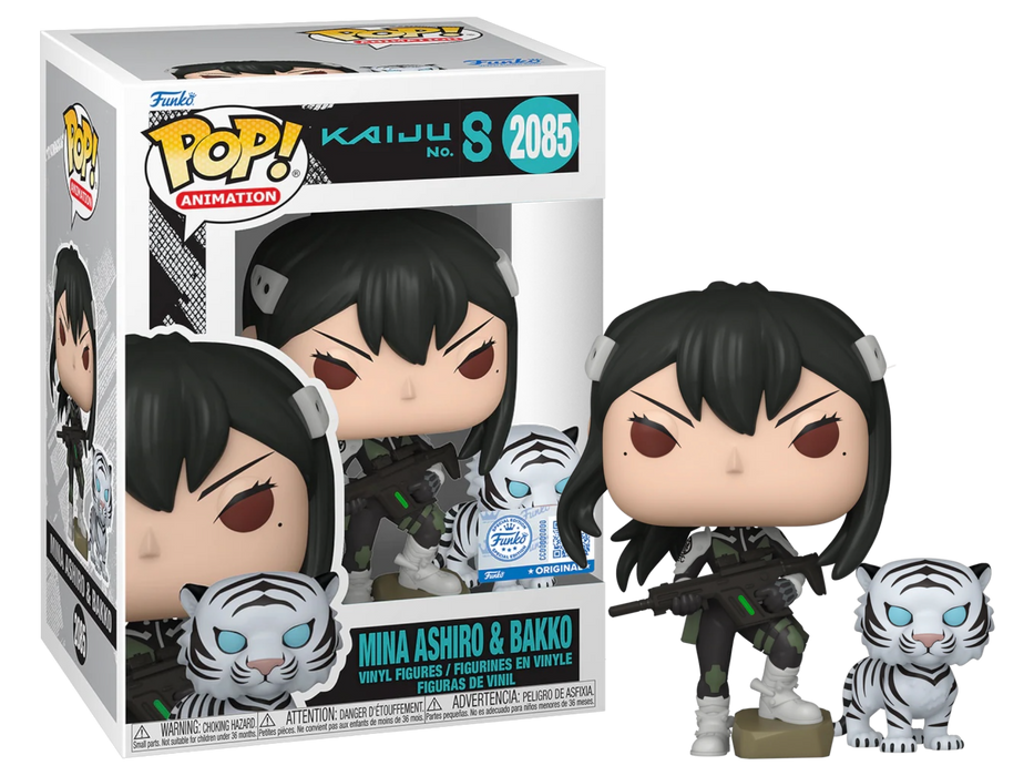 Funko POP! Animation: Kaiju No. 8 - Mina Ashiro & Bakko (Entertainment Earth/Funko Sticker) #2085