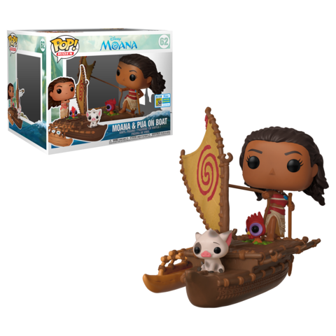 Funko POP Rides! Moana & Pua on Boat (2019 SDCC)(Damaged Box) #62
