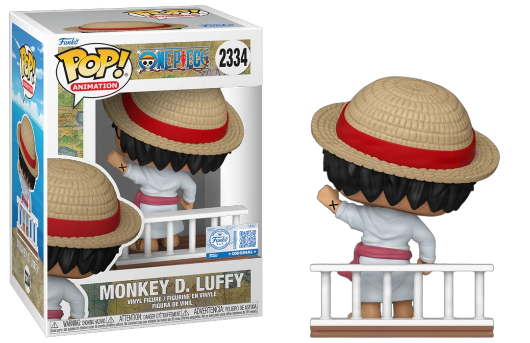 Funko POP! Animation: One Piece - Monkey D. Luffy [Alabasta Farewell] (Entertainment Earth/Funko Sticker) #2334