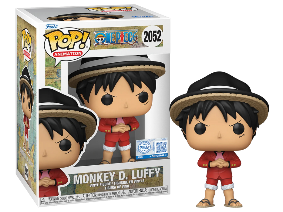 Funko POP! Animation: One Piece - Monkey. D. Luffy (Entertainment Earth/Funko Sticker) #2052