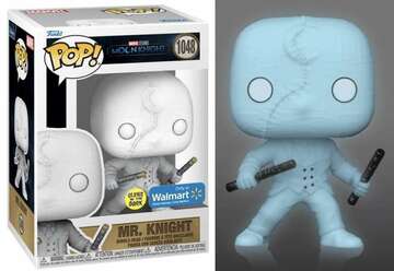 Funko POP! Marvel: MoonKnight - Mr. Knight (GiTD)(Walmart)(Damaged Box) #1048