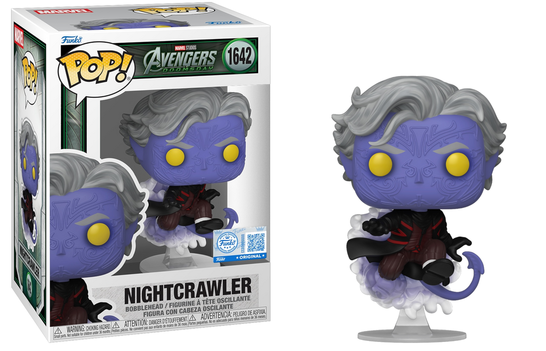 Funko POP! Marvel: Avengers Doomsday - Nightcrawler (Funko Sticker/Entertainment Earth)(Damaged Box) #1642