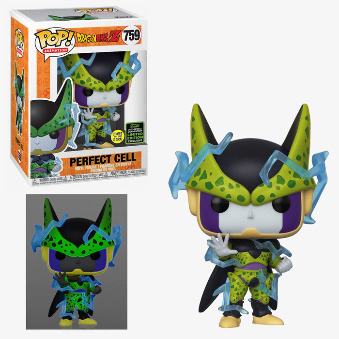 Funko POP! Animation: Dragon Ball Z - Perfect Cell (GiTD)(2020 Spring Convention)(Damaged Box) #759