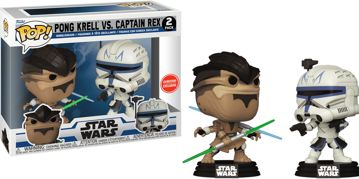 Funko POP! Star Wars Pong Krell Vs. Captain Rex (GameStop) [2Pack] — The Pop Plug