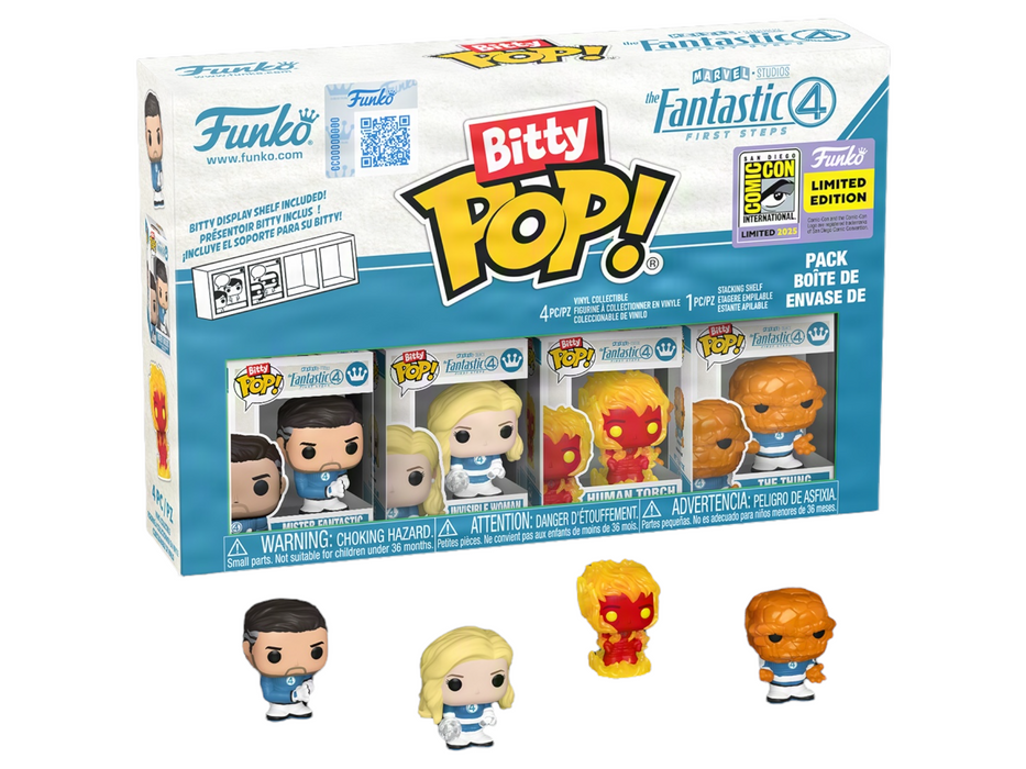 Funko Bitty POP! Marvel: Mister Fantastic / Invisible Woman / Human Torch / The Thing (2025 SDCC)