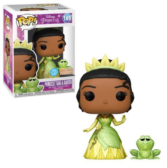 Funko POP! Disney Princess: Princess Tiana & Naveen [Glitter](Boxlunch)(Damaged Box) #149
