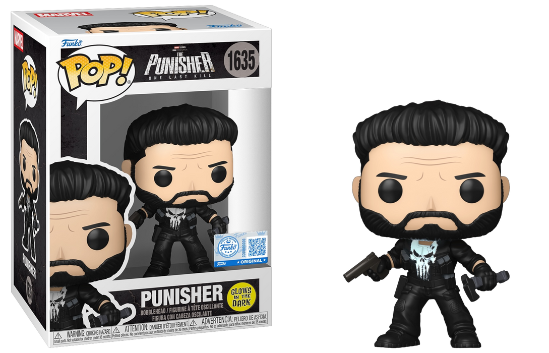 Funko POP! Marvel: The Punisher One Last Kill - Punisher (GiTD)(Entertainment Earth/Funko Sticker) #1635