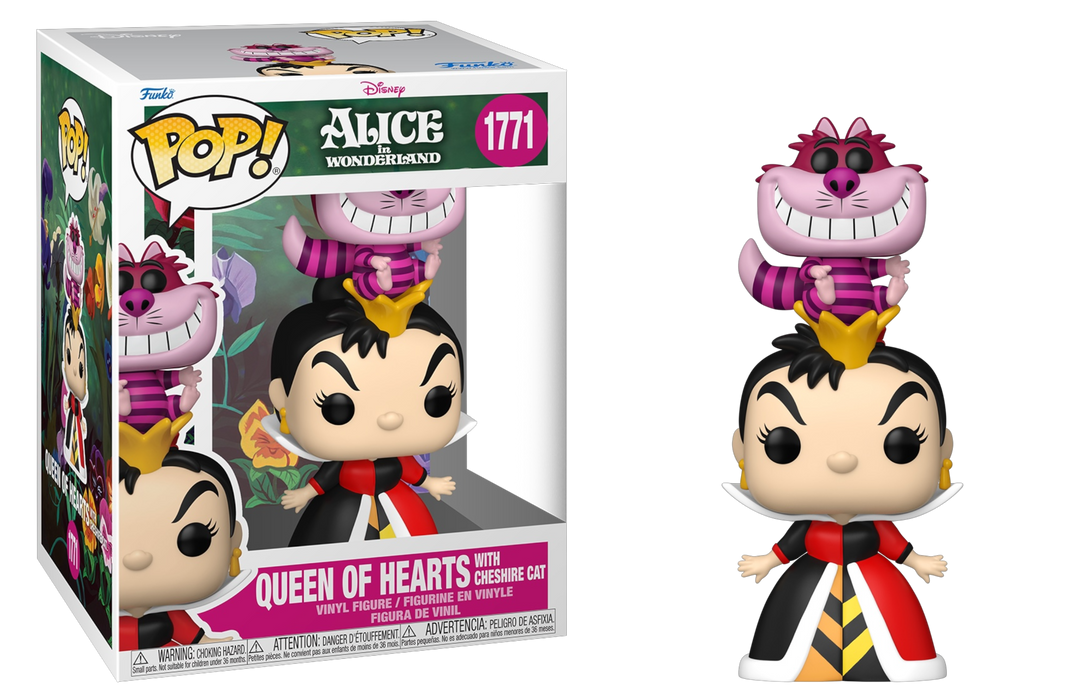 Funko POP! Disney: Alice In Wonderland - Queen of Hearts with Cheshire Cat #1771