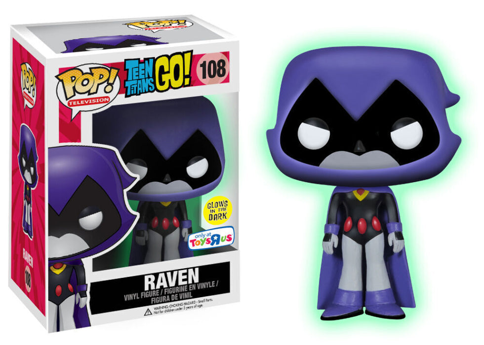 Funko POP! Television: Teen Titans Go - Raven (GiTD)(Toys R Us)(Damaged Box) #108