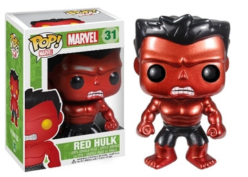 Funko POP! Marvel: Red Hulk [Metallic] (2013 SDCC/480 PCS)(Damaged Box) #31