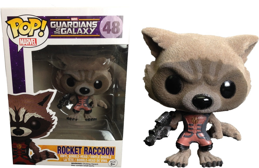 Funko POP! Guardians of Galaxy - Rocket Raccoon [Ravagers Uniform](Flocked)(PX Previews)(Damaged Box) #48