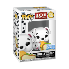 Funko POP! Disney: 101 Dalmatians  - Rolly with Cheese Sandwich (Funko Sticker/Funko)(Damaged Box) #1685