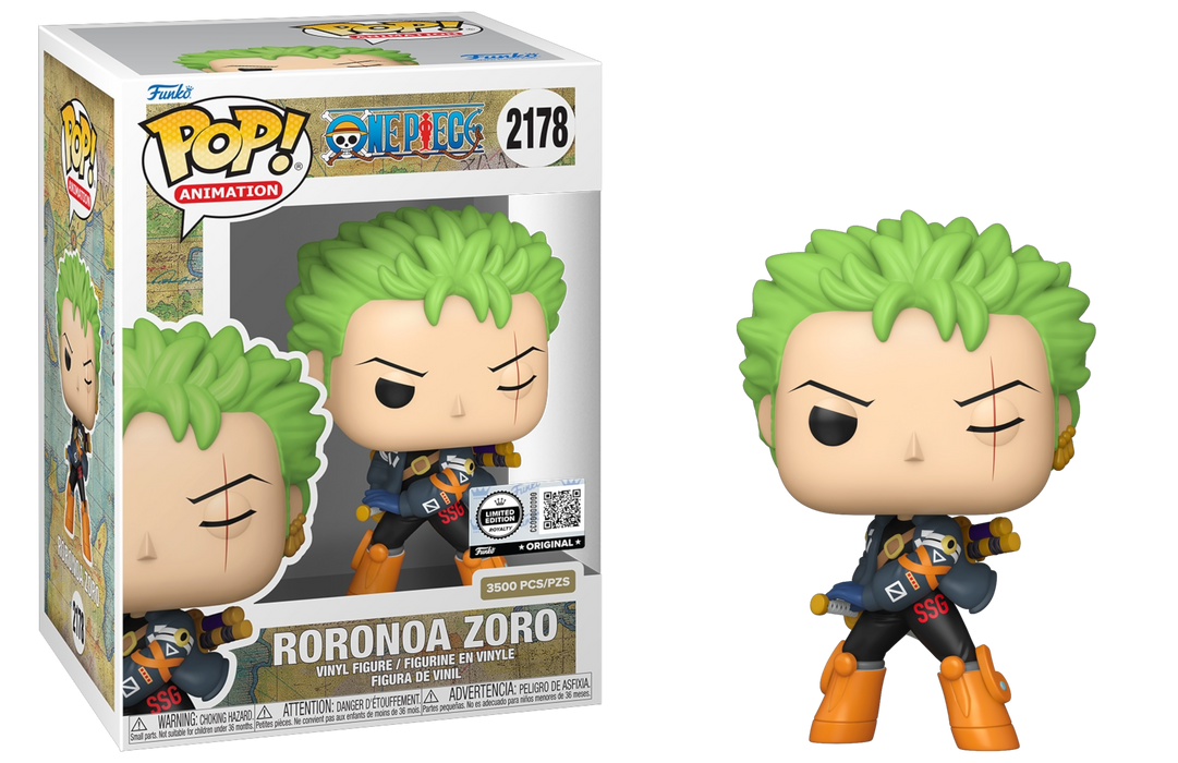 Funko POP! Animation: One Piece - Roronoa Zoro [Egghead] (3500 PCS)(Royalty/Funko Sticker) #2178