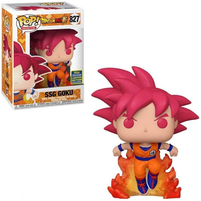 Funko POP! Animation: Dragonball Super - SSG Goku (2020 Summer Convention)(Damaged Box) #827