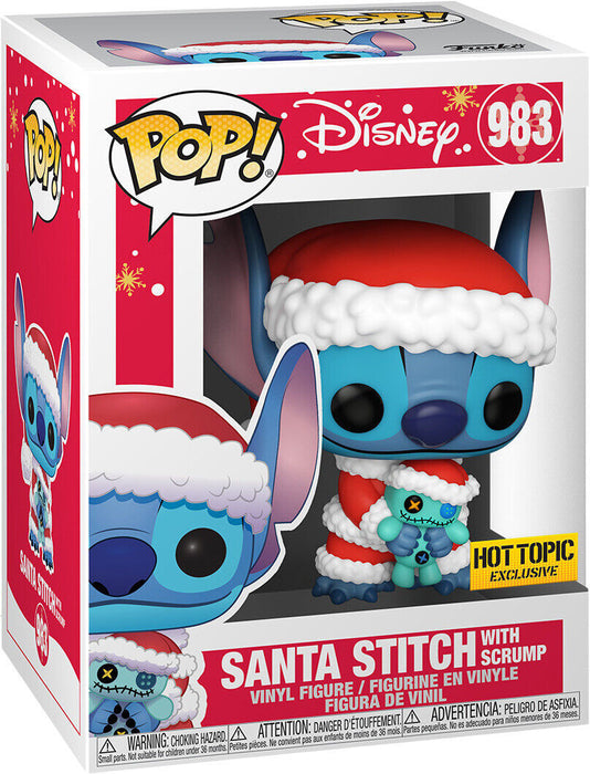 Funko POP! Disney: Santa Stitch with Scrump (Hot Topic) #983