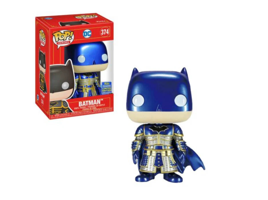 Funko POP! Heroes: DC - Batman (Metallic)(2021 Summer Convention)(Damaged Box) #374