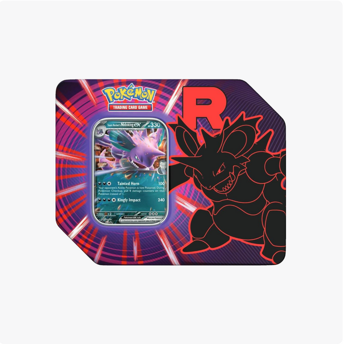 Pokemon TCG Team Rocket Tin [Team Rocket's Nidoking ex]