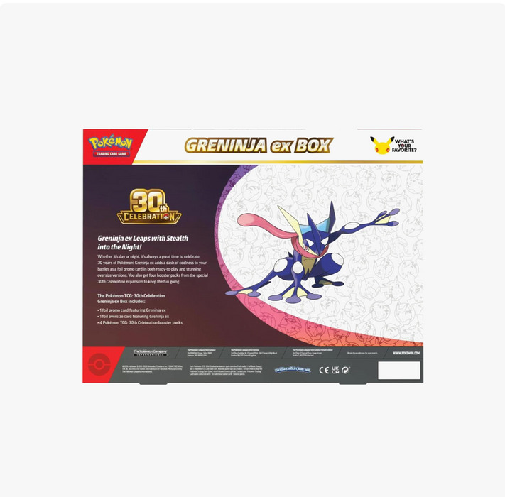 Pokemon 30th Celebration Greninja ex Box