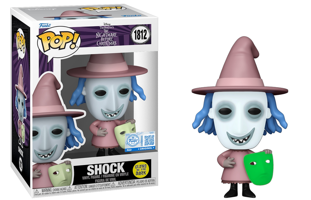 Funko POP! Disney: The Nightmare Before Christmas - Shock (GiTD)(Entertainment Earth/Funko Sticker) #1812