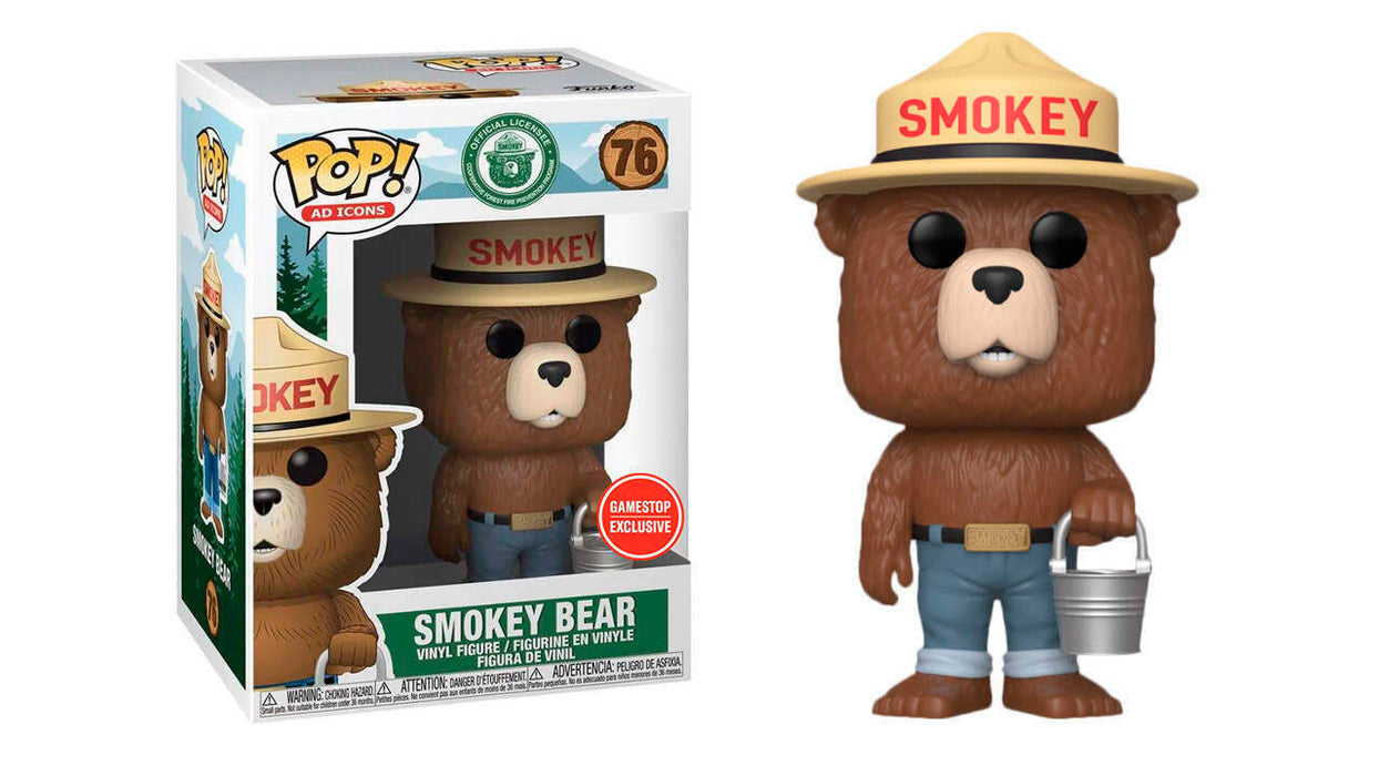 Funko POP! AD Icons: Smokey Bear [With Bucket] (GameStop)(Damaged Box) #76