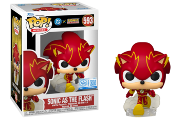 Funko POP! Heroes: DC X Sonic The Hedgehog - Sonic as the Flash (Target/Funko Sticker) #593