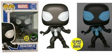 Funko POP! Marvel: Spider-Man (Symbiote Suit)(GiTD)(Popcultcha)(Damaged Box) #725
