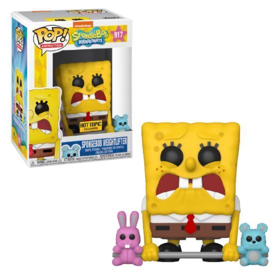 Funko POP! Animation: Spongebob Squarepants - Spongebob Weightlifter (Hot Topic)(Damaged Box)  #917