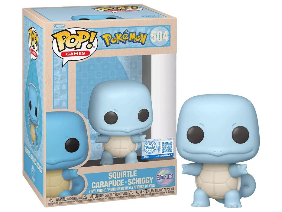 Funko POP! Games: Pokemon - Squirtle [Soft Color] (BoxLunch / Funko Sticker)(Damaged Box) #504