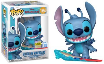 Funko POP! Disney: Lilo & Stitch - Stitch on Surfboard (2025 Summer Convention) #1594