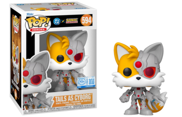 Funko POP! Heroes: DC X Sonic The Hedgehog - Tails as Cyborg (Target/Funko Sticker) #594