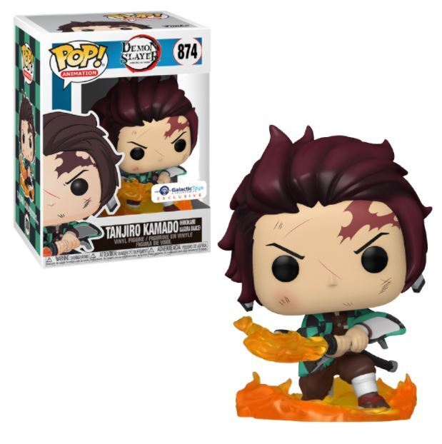 Funko POP! Animation: Demon Slayer - Tanjiro Kamado [Hinokami Kagura Dance](Galactic Toys)(Damaged Box) #874