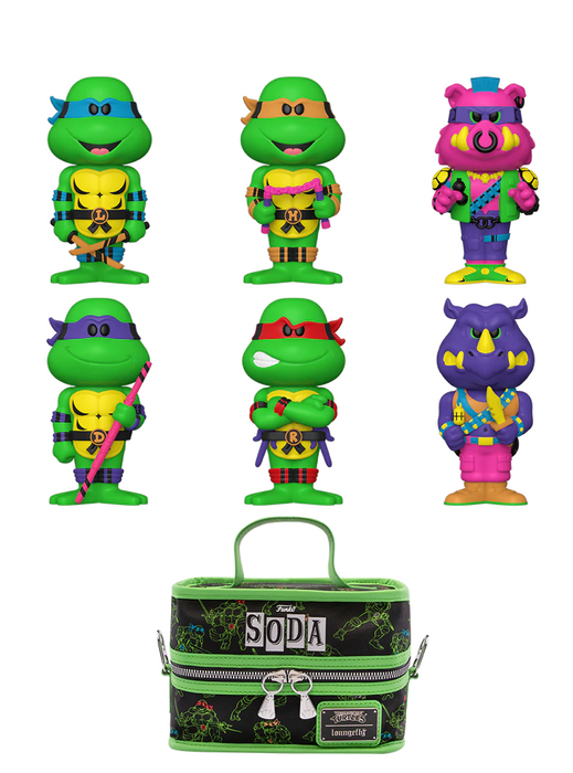 Funko Vinyl Soda: Television - Teenage Mutant Ninja Turtles Sodas with Loungefly Cooler [OPENED] (10,000 Pcs)