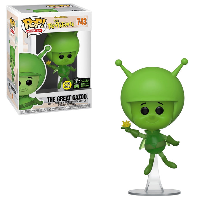 Funko POP! Animation: The Flintstones - The Great Gazoo (GiTD)(2020 ECCC)(Damaged Box) #743