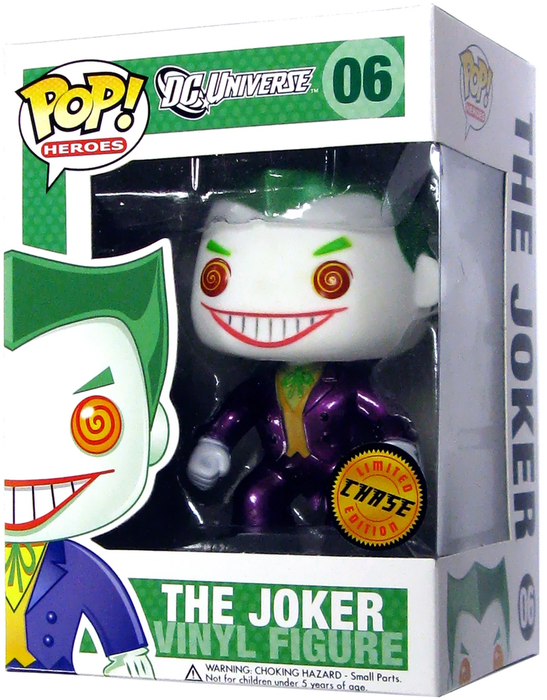 Funko POP! Heroes: DC Universe - The Joker [Metallic](CHASE)(Damaged Box) #06