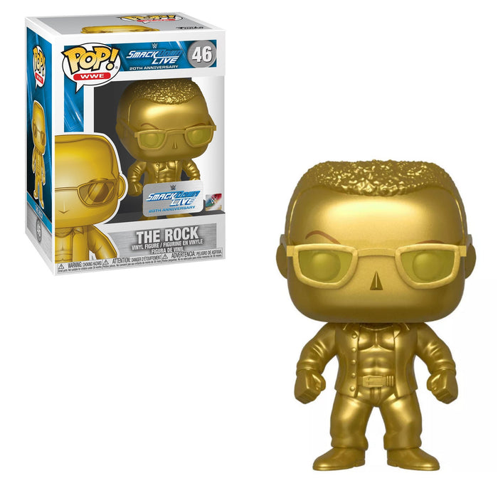 Funko POP! WWE: Smack Down Live - The Rock [Gold] (Damaged Box) #46
