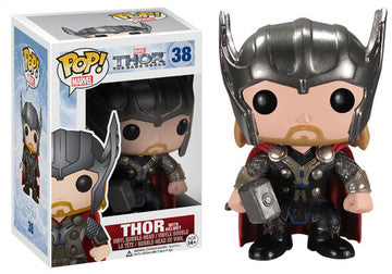 Funko POP! Marvel: Thor w/ Helmet [Missing Sticker] (Damaged Box) #38