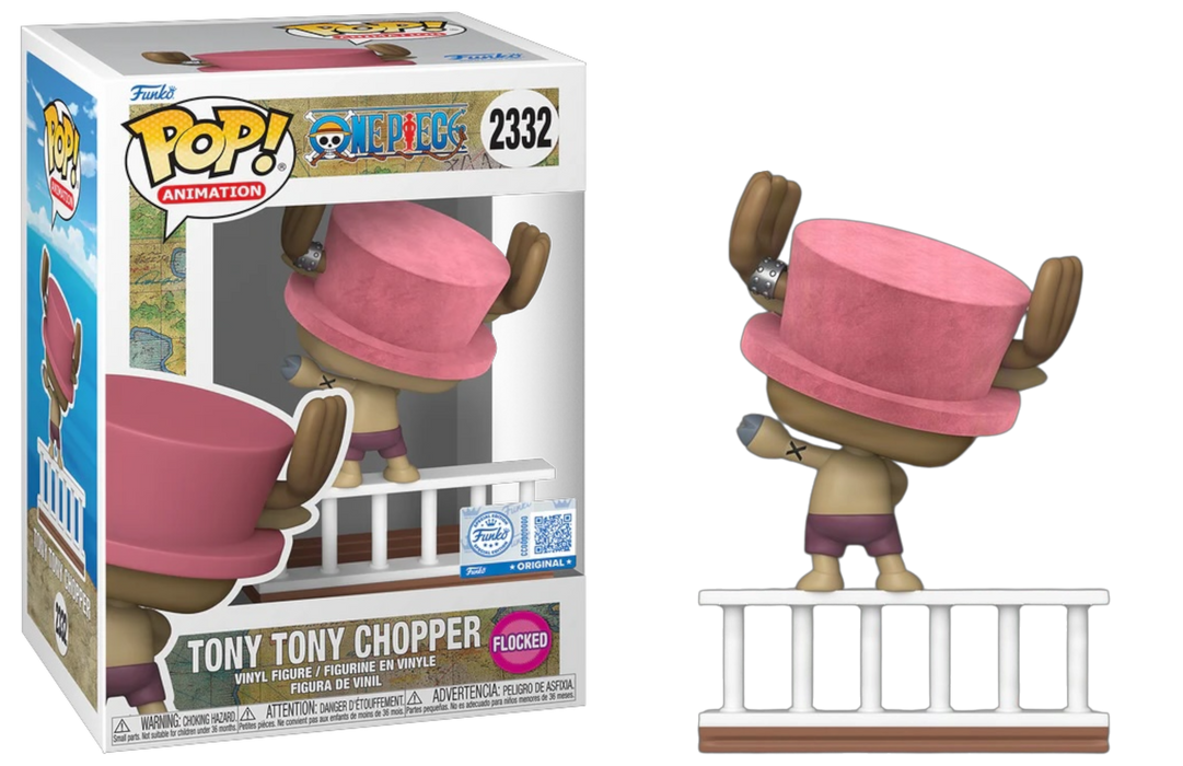 Funko POP! Animation: One Piece - Tony Tony Chopper (Flocked) [Alabasta Farewell] (Entertainment Earth/Funko Sticker) #2332