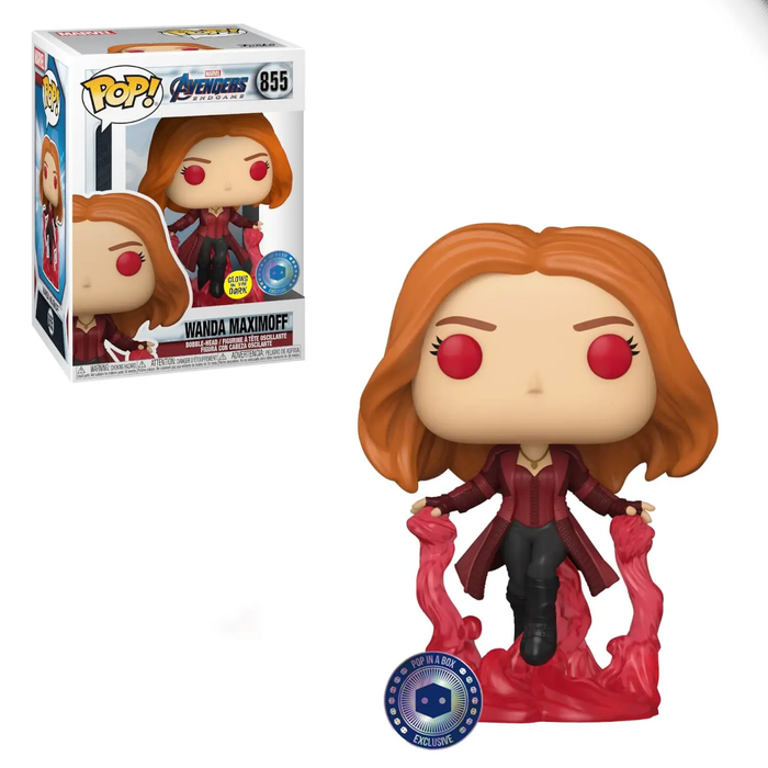 Funko POP! Marvel: Avengers Endgame - Wanda Maximoff (GiTD)(Pop In A Box)(Damaged Box)  #855