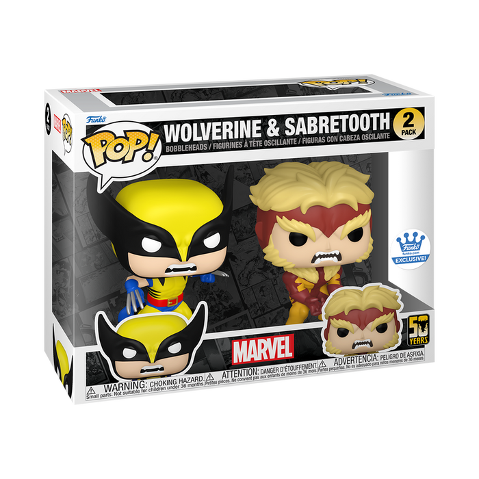 Funko POP! Marvel: Wolverine & Sabretooth (Funko)[2-Pack]