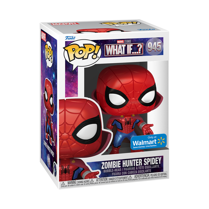 Funko POP!  Marvel: What If...? - Zombie Hunter Spidey [Metallic](Walmart) #945