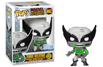 Funko POP! Marvel Zombie: Zombie Wolverine (GiTD) (Funko Sticker/Gamestop) #662