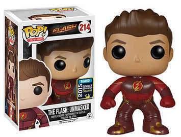 Funko POP! Television: Flash - The Flash Unmasked (2015 Summer Convention)(Damaged Box) #214