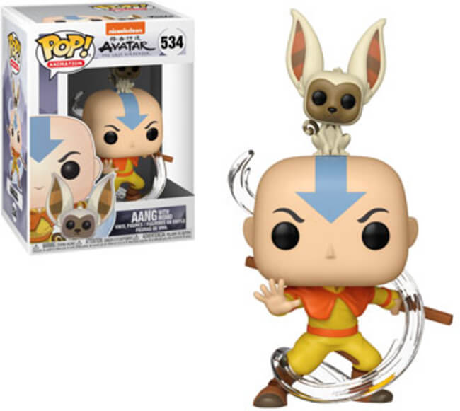 Funko POP! Animation: Avatar The Last Airbender - Aang w/ Momo (Damaged Box) #534