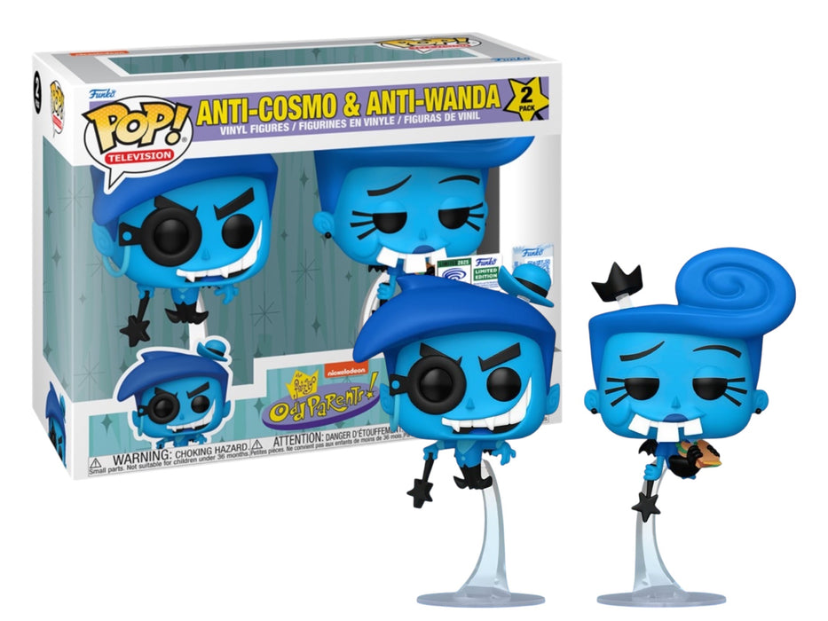 Funko POP! Television: The Fairly Odd Parents - Anti-Cosmo & Anti-Wanda (2025 Wondrous Convention)(Damaged Box) [2 Pack]