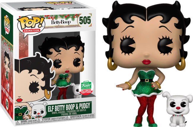 Funko POP! Animation: Betty Boop - Elf Betty Boop & Pudgy (Funko)(Damaged Box) #505